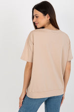 Bluse - Relevance til dame fra MS StyleHaven, laget av Bomull, farge Rosa, størrelse L/XL, med short ermer, perfekt til casual; dress