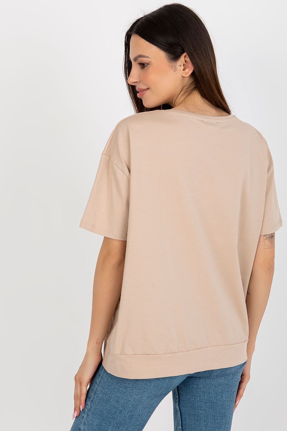 Bluse - Relevance til dame fra MS StyleHaven, laget av Bomull, farge Rosa, størrelse L/XL, med short ermer, perfekt til casual; dress