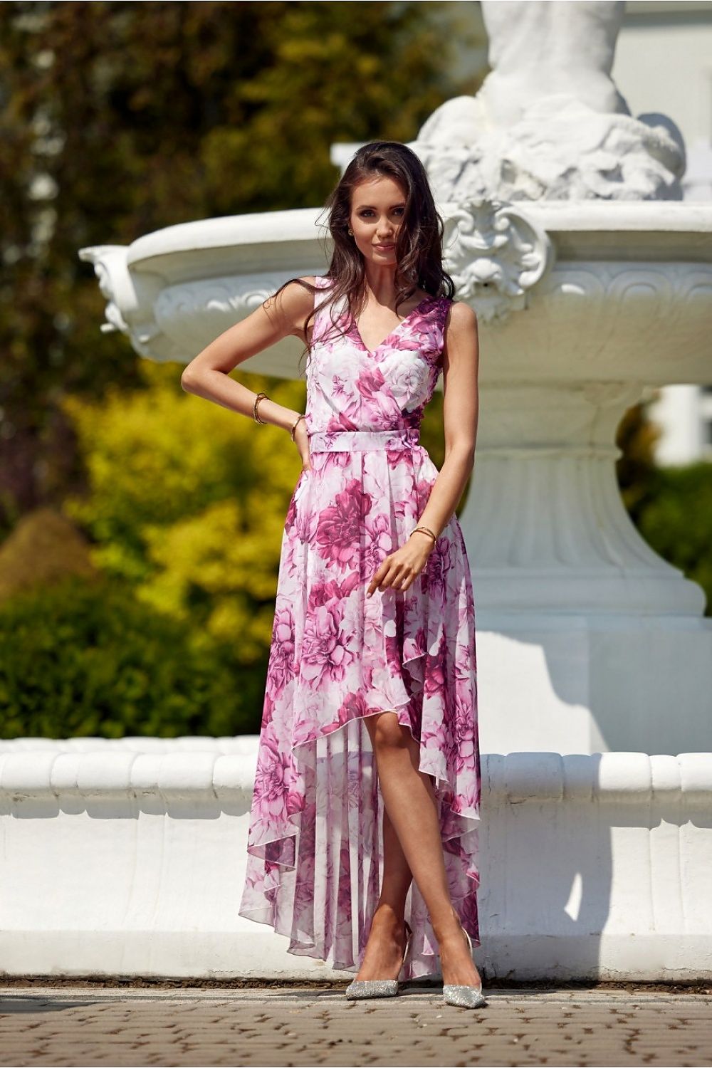 Elegant cocktailkjole med flatterende passform-  Roco Fashion fra MS StyleHaven, størrelse 36, med sleeveless, bukselengde long, kjolelengde maxi, kjolestil sheath; a-line