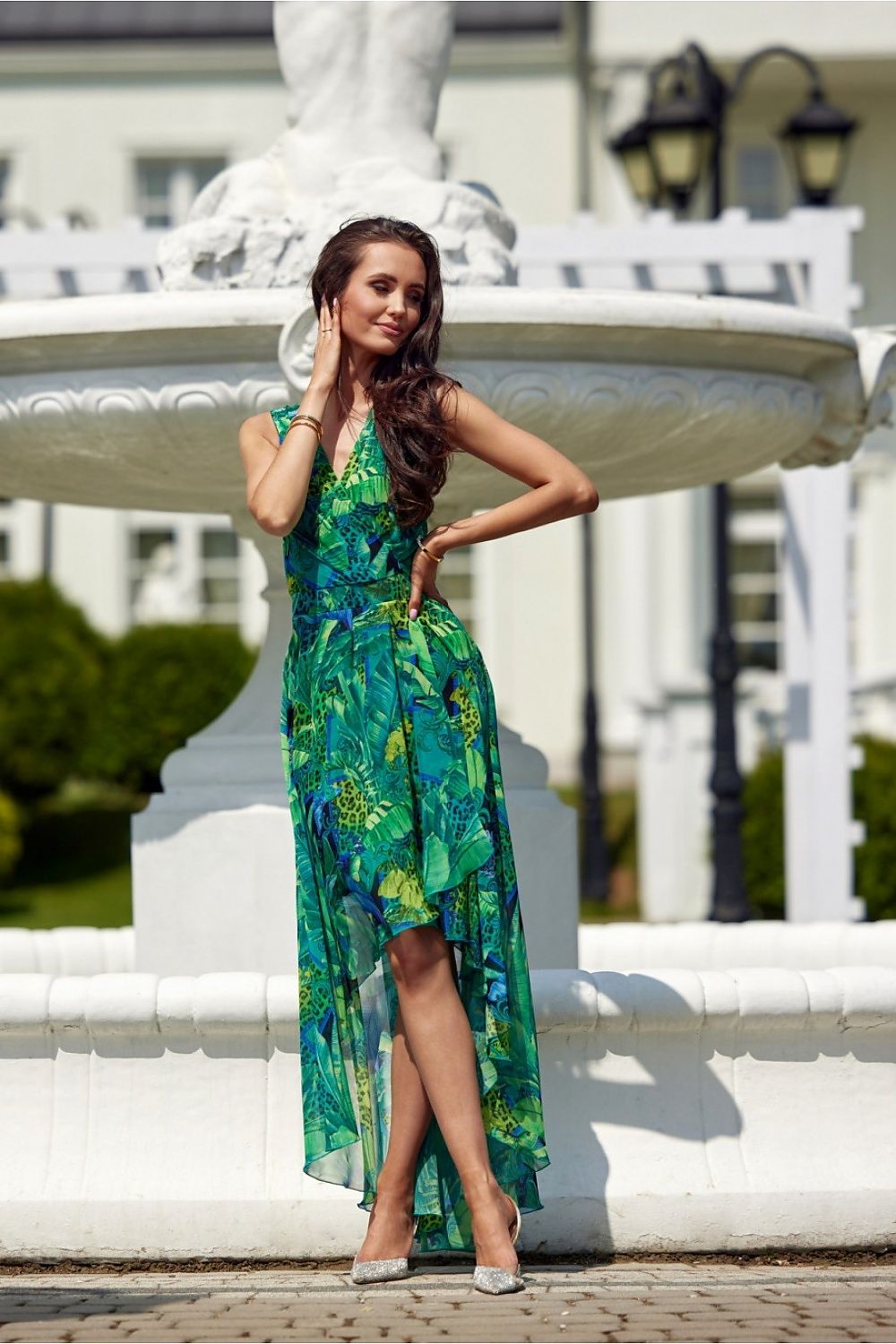 Elegant cocktailkjole med flatterende passform-  Roco Fashion fra MS StyleHaven, størrelse 38, med sleeveless, bukselengde long, kjolelengde maxi, kjolestil sheath; a-line