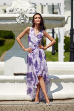 Elegant cocktailkjole med flatterende passform-  Roco Fashion fra MS StyleHaven, størrelse 42, med sleeveless, bukselengde long, kjolelengde maxi, kjolestil sheath; a-line