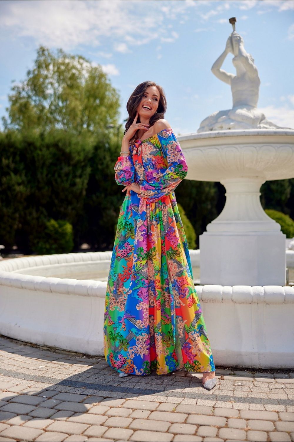Maxi Elegance – Roco Fashion Spansk Maxikjole fra MS StyleHaven, størrelse 38, med long, bukselengde long, kjolelengde maxi, kjolestil sheath; mermaid; a-line; caftan; slip