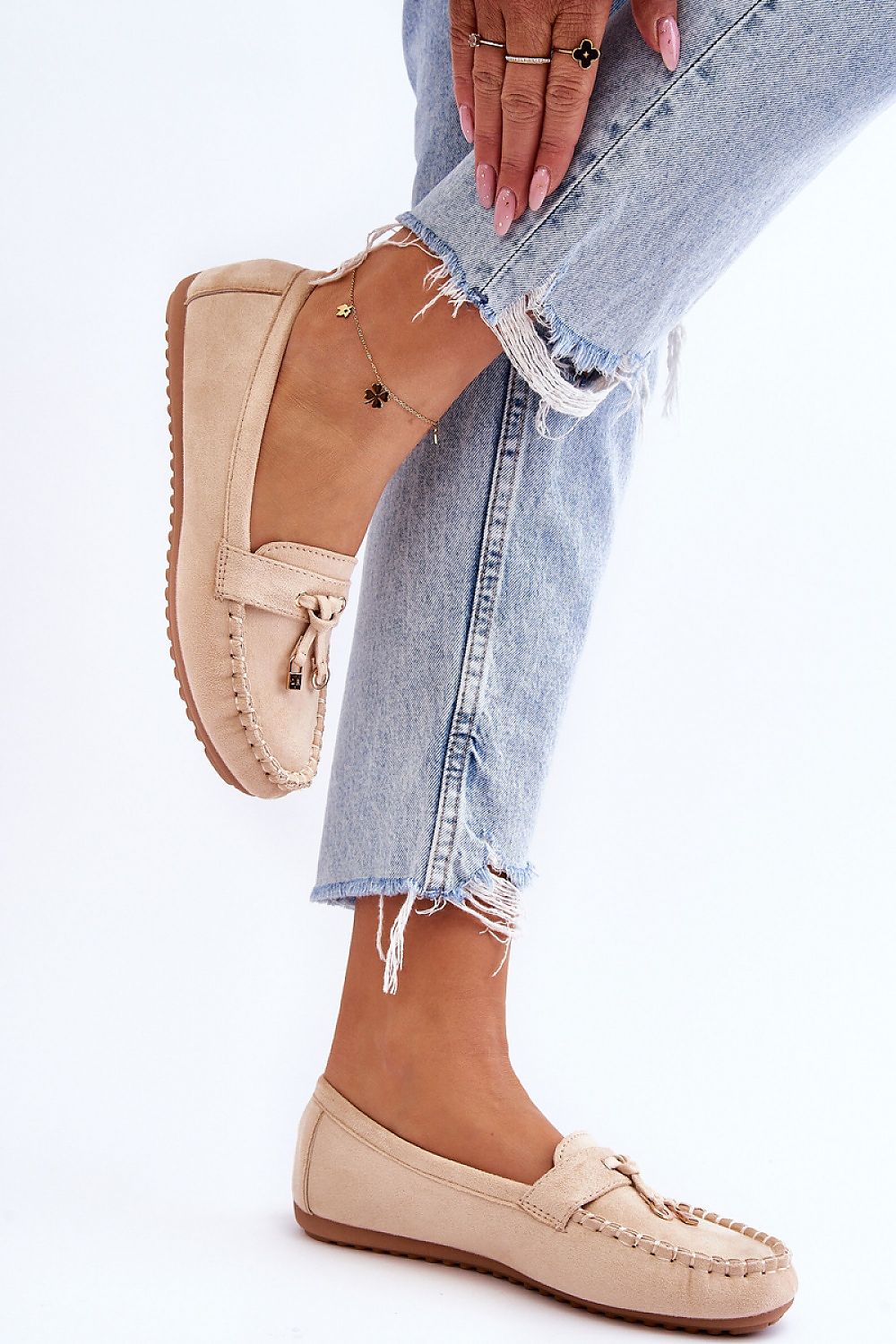 Mocassin Step in Style til dame fra MS StyleHaven, laget av polyester, farge Svart, størrelse 38, med long ermer, perfekt til casual