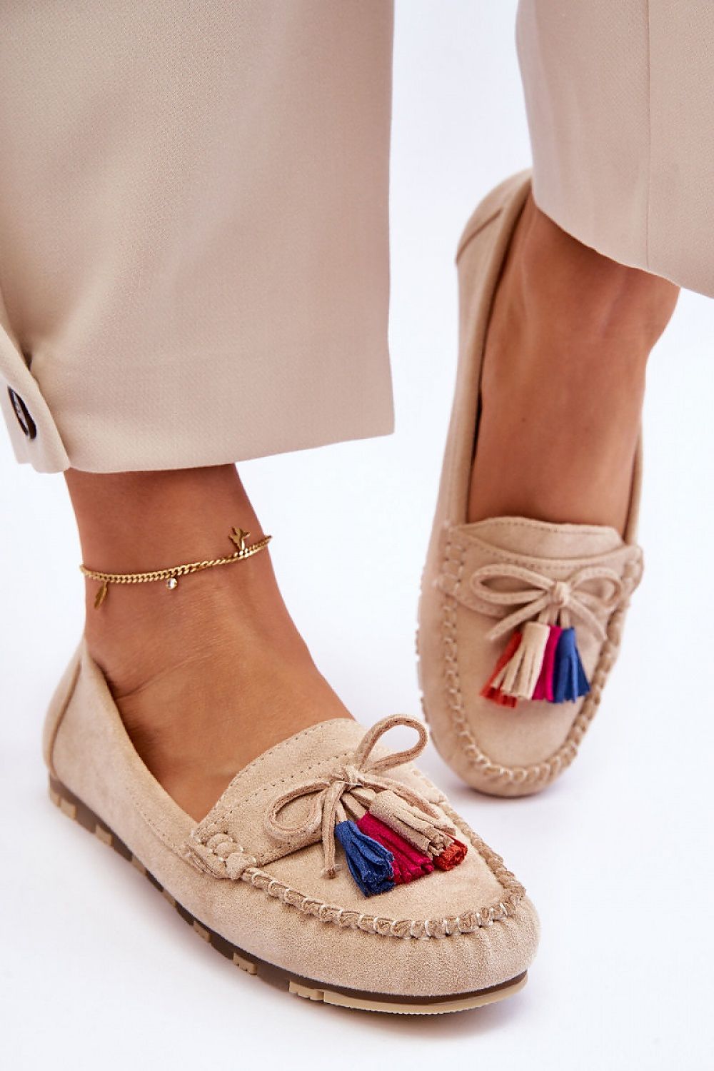 Mocassin Step in Style til dame fra MS StyleHaven, laget av polyester, farge Rosa, størrelse 36, med long ermer, perfekt til casual