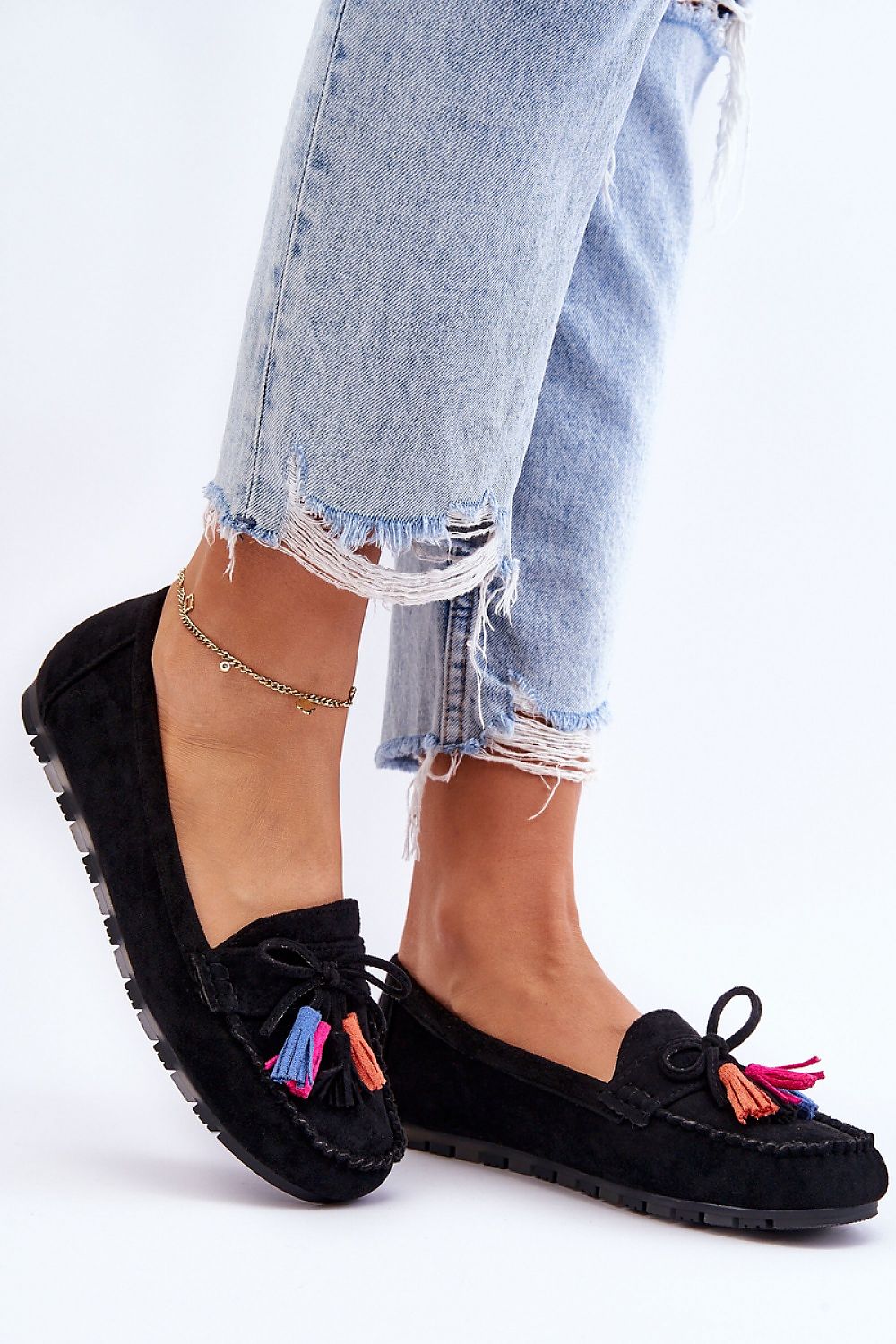 Mocassin Step in Style til dame fra MS StyleHaven, laget av polyester, farge Rosa, størrelse 39, med long ermer, perfekt til casual