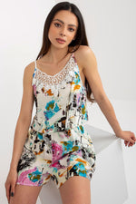 Summer Pajamas AT til dame fra MS StyleHaven, laget av Viskose, farge Flerfarget, størrelse M/L, med sleeveless; 3-4 ermer, perfekt til casual; dress