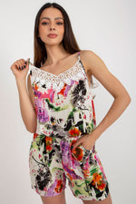 Summer Pajamas AT til dame fra MS StyleHaven, laget av Viskose, farge Flerfarget 2, størrelse M/L, med sleeveless; 3-4 ermer, perfekt til casual; dress