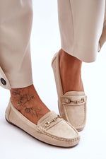 Mocassin Step in Style til dame fra MS StyleHaven, laget av polyester, farge beige, størrelse 38, med long ermer, perfekt til casual; dress
