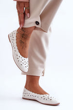 ballerina-sko Step in style til dame fra MS StyleHaven, laget av Bomull; polyester, farge beige, størrelse 40, med 45720 ermer, perfekt til casual; dress