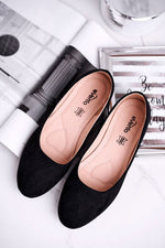 ballerina-sko - Step in style til dame fra MS StyleHaven, laget av Bomull; polyester, farge Svart, størrelse 38, med 45720 ermer, perfekt til casual; dress
