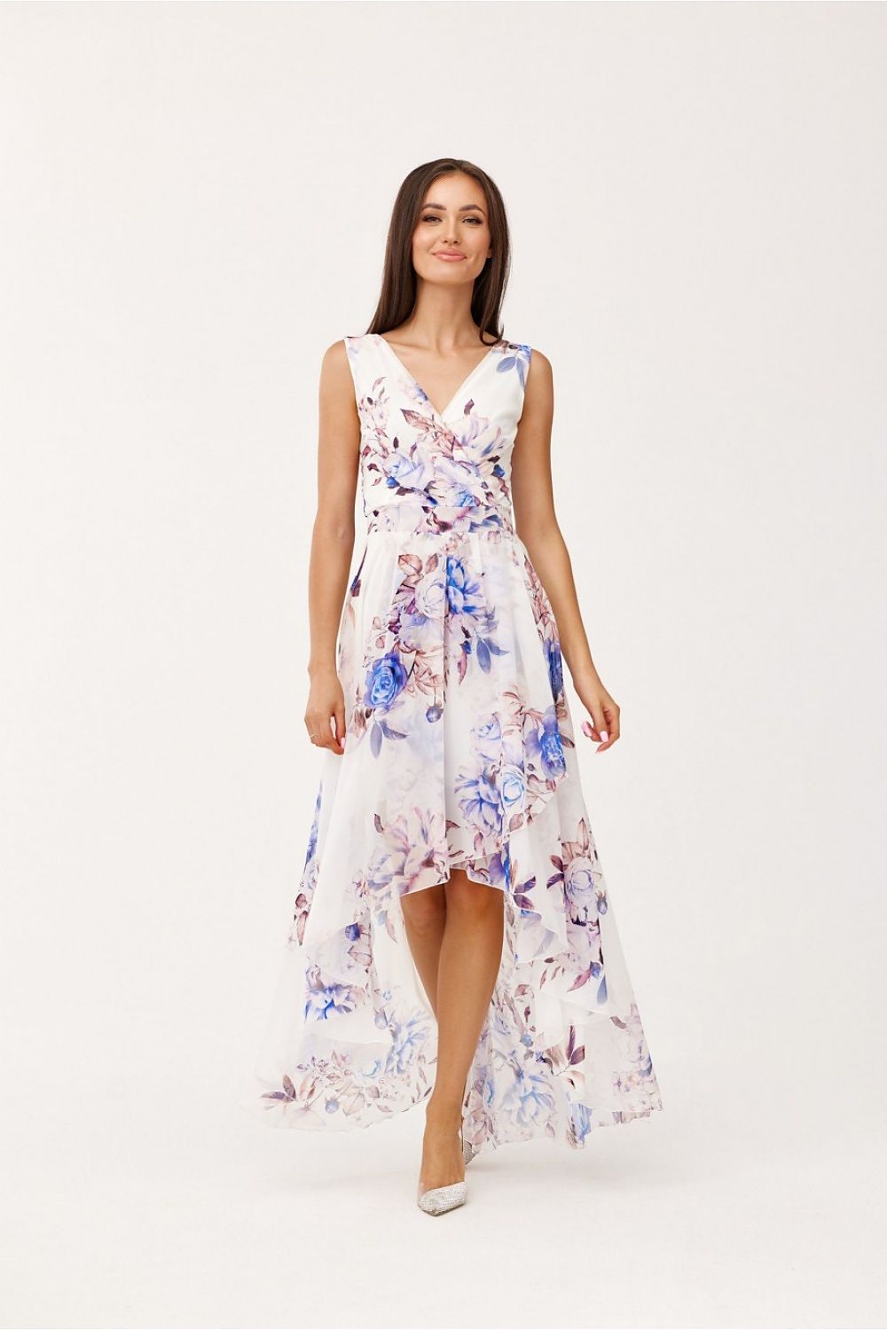 Elegant cocktailkjole med flatterende passform-  Roco Fashion fra MS StyleHaven, størrelse 34, med sleeveless, bukselengde long, kjolelengde maxi, kjolestil sheath; a-line