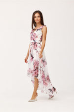 Elegant cocktailkjole med flatterende passform-  Roco Fashion fra MS StyleHaven, størrelse 46, med sleeveless, bukselengde long, kjolelengde maxi, kjolestil sheath; a-line