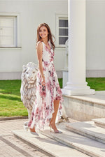 Elegant cocktailkjole med flatterende passform-  Roco Fashion fra MS StyleHaven, størrelse 34, med sleeveless, bukselengde long, kjolelengde maxi, kjolestil sheath; a-line