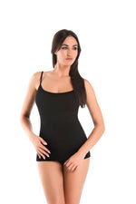 Bomullstopp for kvinner - Teyli til dame fra MS StyleHaven, laget av Elastan; Bomull, farge Svart, størrelse XS, med sleeveless; strapless ermer, perfekt til casual; dress