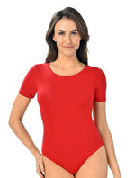 Klassisk bodysuit for kvinner – Teyli til dame fra MS StyleHaven, laget av Viskose; Elastan, farge Svart, størrelse M, med cap; short ermer, perfekt til casual; dress