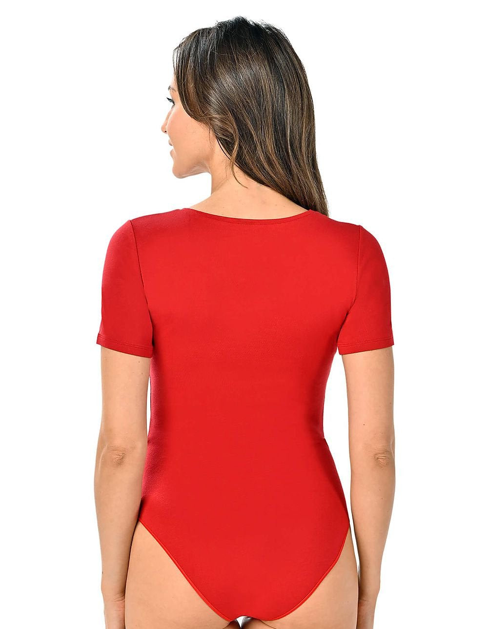 Klassisk bodysuit for kvinner – Teyli til dame fra MS StyleHaven, laget av Viskose; Elastan, farge Svart, størrelse L, med cap; short ermer, perfekt til casual; dress