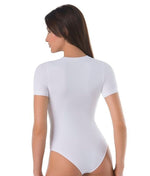 Klassisk bodysuit for kvinner – Teyli til dame fra MS StyleHaven, laget av Viskose; Elastan, farge Svart, størrelse XXL, med cap; short ermer, perfekt til casual; dress