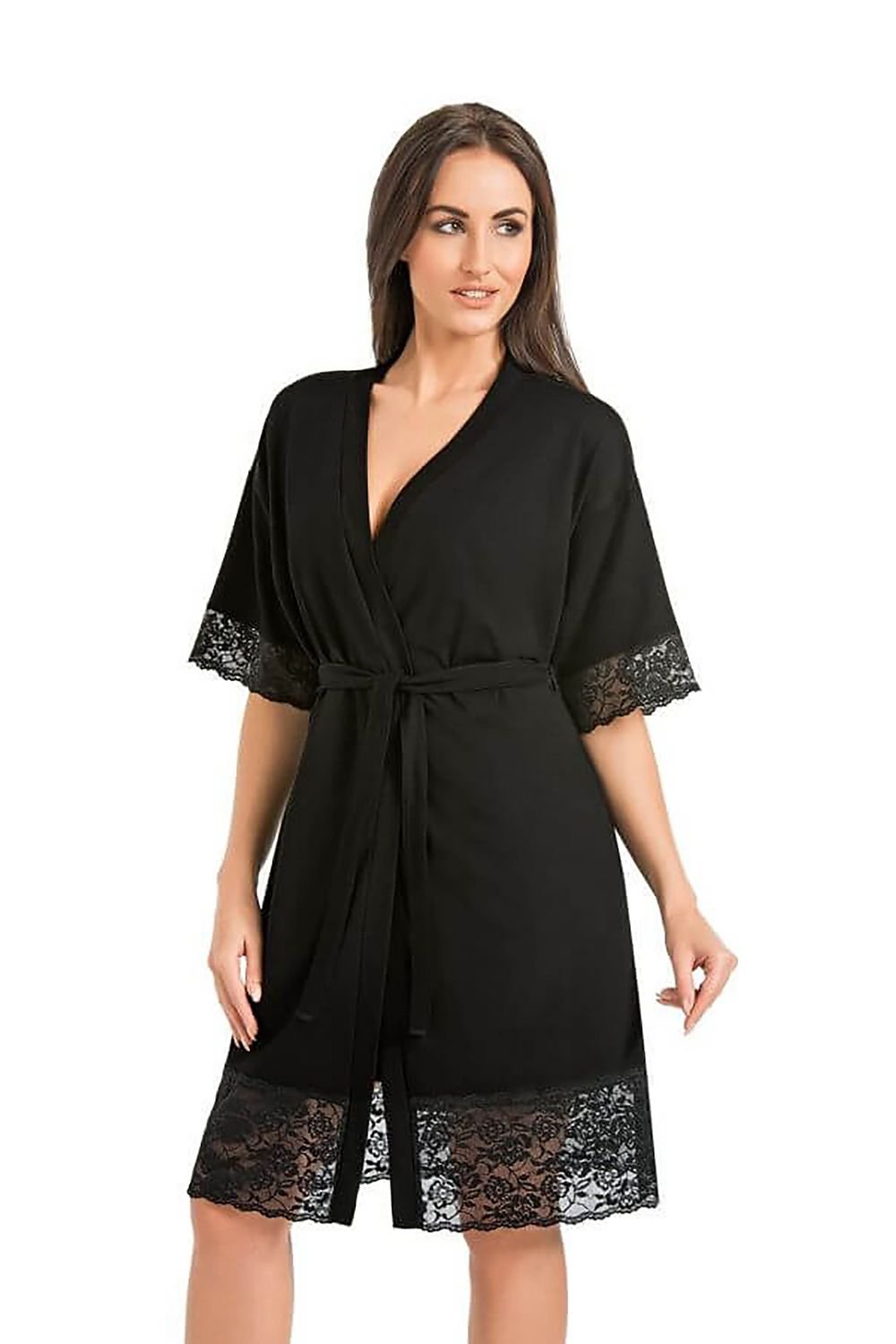 Black Elegance Badekåpe - Teyli til dame fra MS StyleHaven, laget av Elastan; Viskose, farge Rød, størrelse XS, med long ermer, perfekt til casual; dress