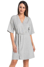 Dame Viskose badekåpe - Teyli til dame fra MS StyleHaven, laget av Viskose; Elastan, farge Rød, størrelse XS, med long ermer, perfekt til casual; dress