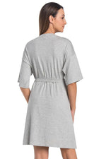 Dame Viskose badekåpe - Teyli til dame fra MS StyleHaven, laget av Viskose; Elastan, farge Rød, størrelse S, med long ermer, perfekt til casual; dress