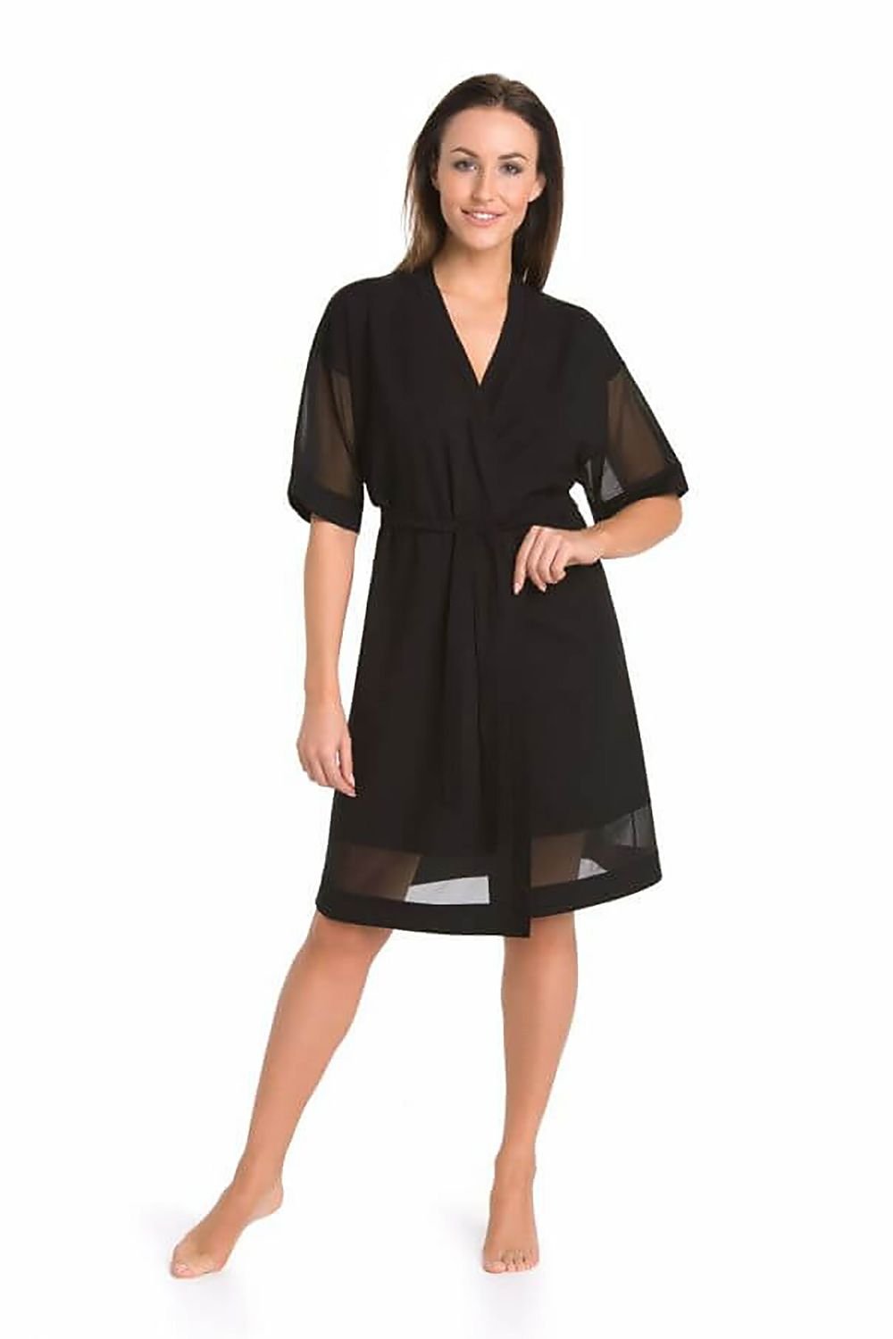 Dame Badekåpe i Viskose - Teyli til dame fra MS StyleHaven, laget av Viskose; Elastan, farge Rød, størrelse XS, med long ermer, perfekt til casual; dress