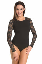 Teyli blondebody for kvinner – svart til dame fra MS StyleHaven, laget av Elastan; Viskose, farge Rød, størrelse XS, med long ermer, perfekt til casual; dress