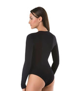 Teyli Classic damesbody med lange ermer til dame fra MS StyleHaven, laget av Elastan; Viskose, farge Blå, størrelse L, med cap; short ermer, perfekt til casual; dress