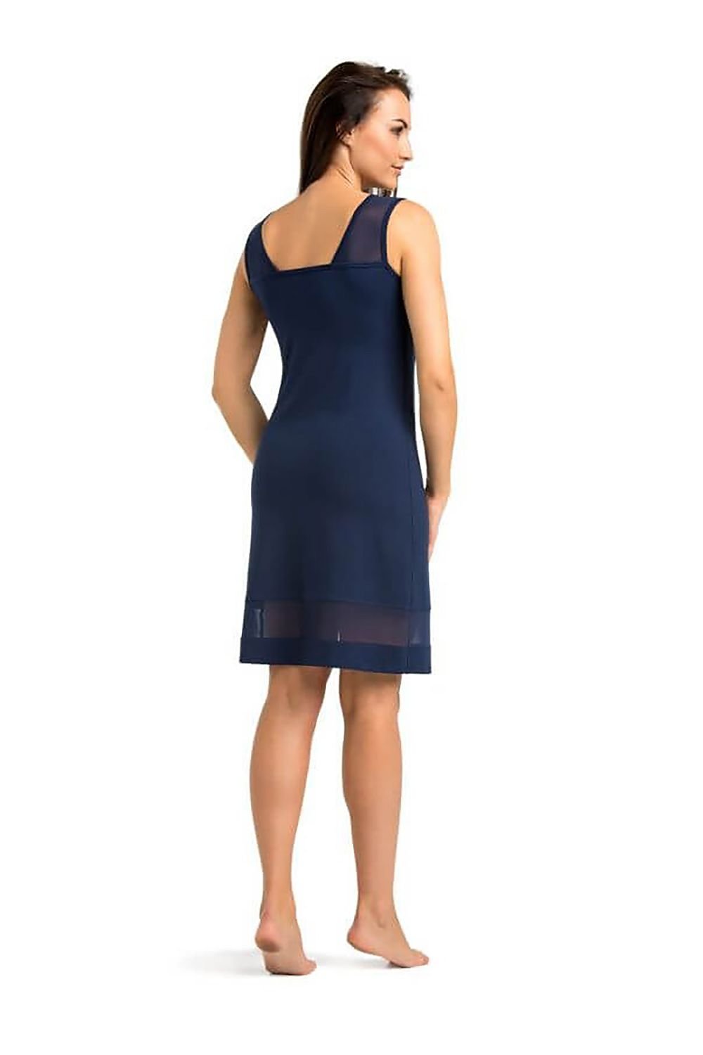 Teyli Betti Nattkjole – Elegant Komfort for Sommernetter til dame fra MS StyleHaven, laget av Elastan; Viskose, farge Grå, størrelse L, med sleeveless ermer, perfekt til casual; dress