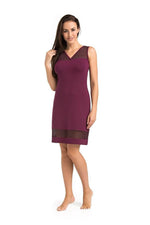 Teyli Betti Nattkjole – Elegant Komfort for Sommernetter til dame fra MS StyleHaven, laget av Elastan; Viskose, farge Grå, størrelse XL, med sleeveless ermer, perfekt til casual; dress