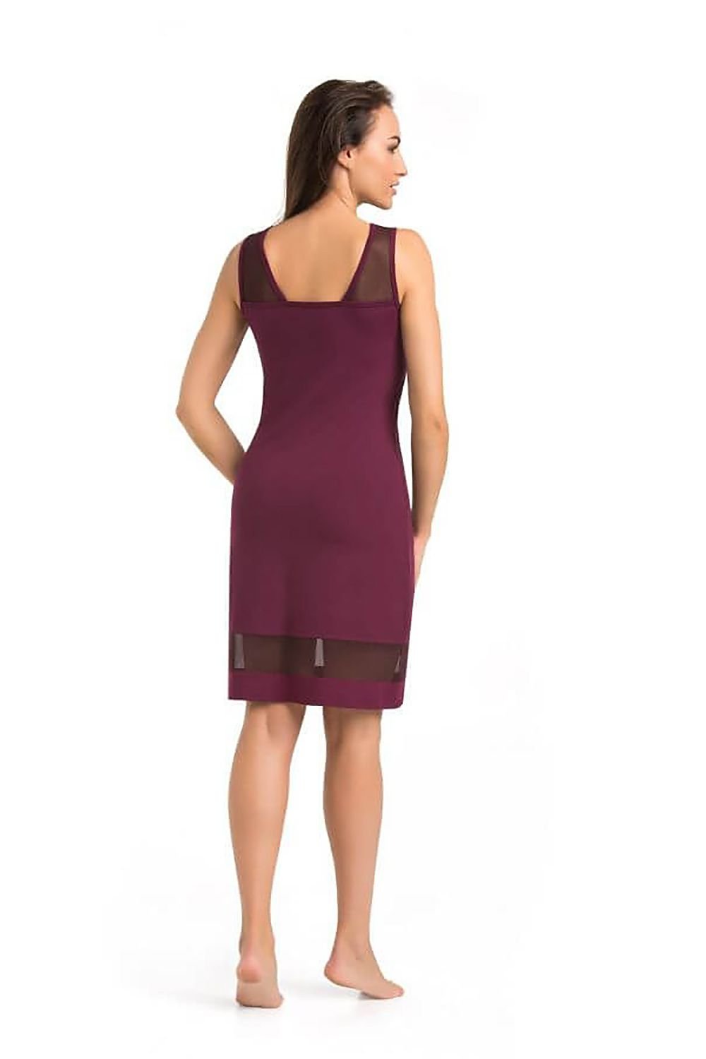 Teyli Betti Nattkjole – Elegant Komfort for Sommernetter til dame fra MS StyleHaven, laget av Elastan; Viskose, farge Grå, størrelse XXL, med sleeveless ermer, perfekt til casual; dress