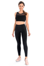 Teyli lange leggings i bomull til dame fra MS StyleHaven, laget av Bomull; Elastan, farge beige, størrelse XS, med long ermer, bukselengde long, perfekt til casual; dress