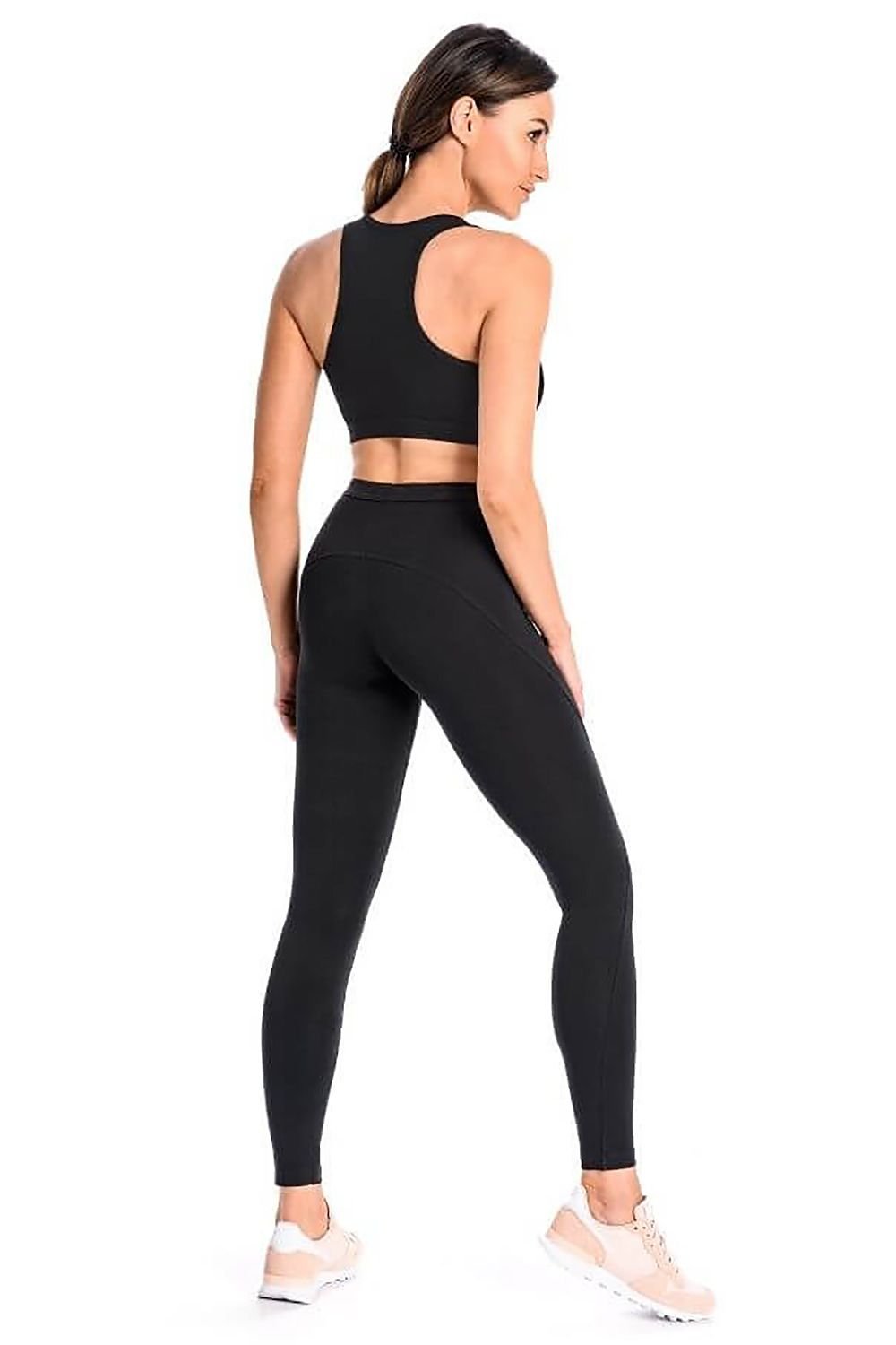 Teyli lange leggings i bomull til dame fra MS StyleHaven, laget av Bomull; Elastan, farge beige, størrelse S, med long ermer, perfekt til casual; dress
