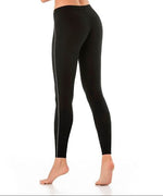 Lange Athletico Cotton Leggings - Teyli til dame fra MS StyleHaven, laget av Bomull; Elastan, farge beige, størrelse S, med long ermer, perfekt til casual; dress
