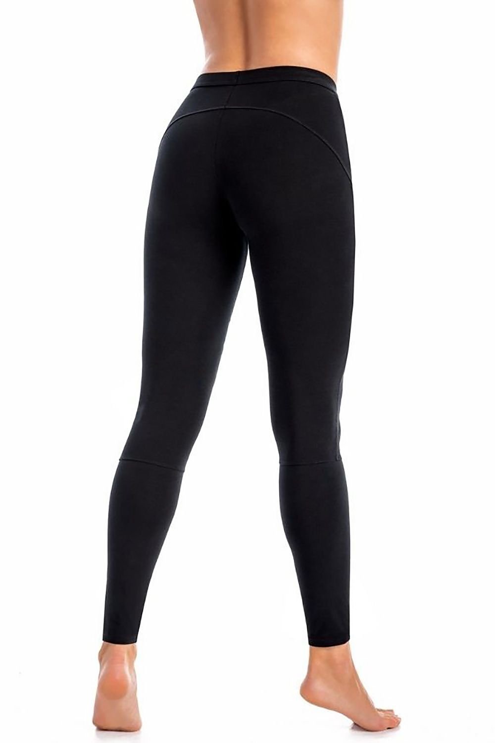 Teyli lange leggings i bomull til dame fra MS StyleHaven, laget av Bomull; Elastan, farge beige, størrelse S, med long ermer, perfekt til casual; dress