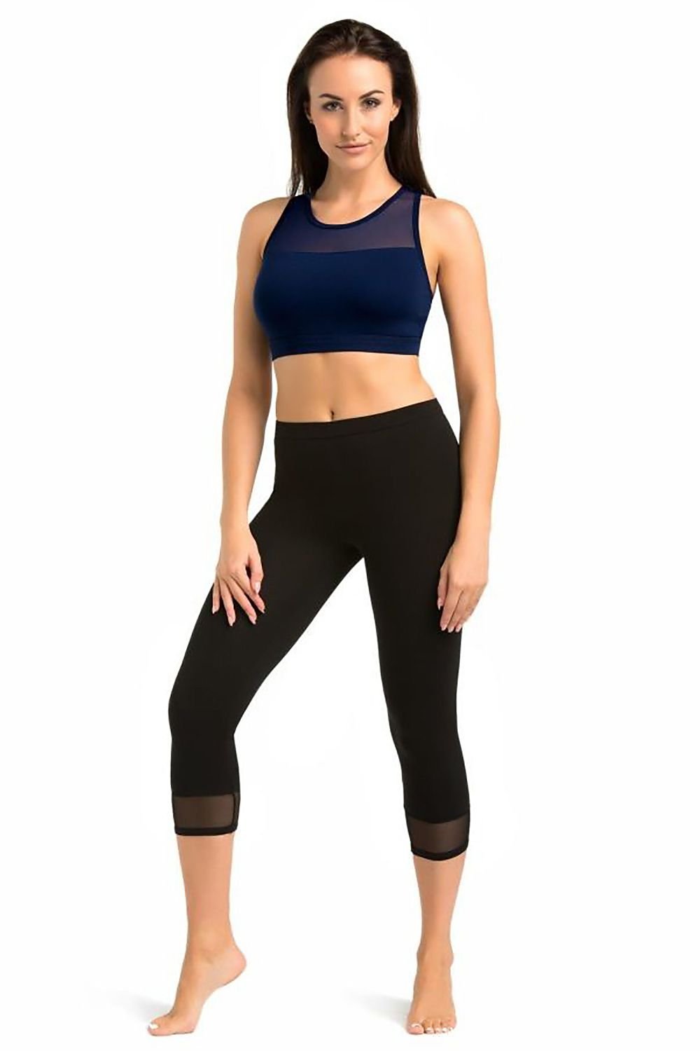 Teyli Short Cotton Leggings til dame fra MS StyleHaven, laget av Bomull; Elastan, farge beige, størrelse XS, med long ermer, bukselengde capri; long, perfekt til casual; dress
