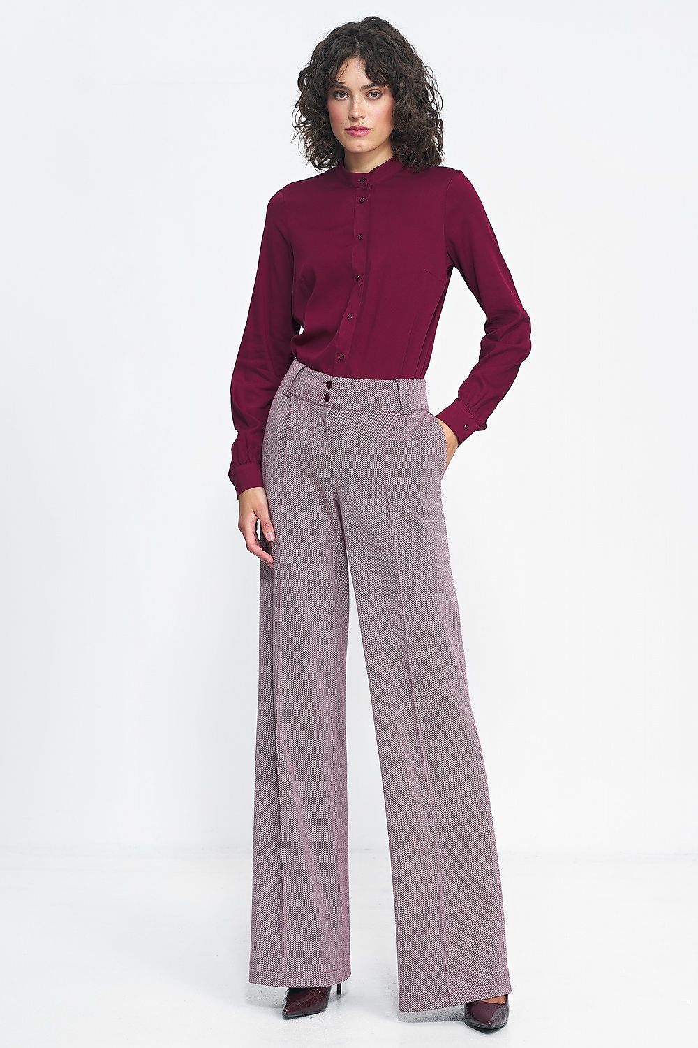 Bukser Nife til dame fra MS StyleHaven, laget av polyester; Viskose, farge Rød, størrelse 38, med long ermer, perfekt til casual; dress