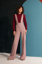 Jumpsuit Nife til dame fra MS StyleHaven, laget av polyester; Viskose, farge Rød, størrelse 40, med sleeveless ermer, perfekt til casual; dress