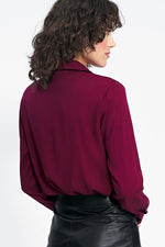 Langermet skjorte Nife til dame fra MS StyleHaven, laget av Viskose, farge Rød, størrelse 38, med long ermer, perfekt til casual; dress