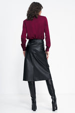Langermet skjorte Nife til dame fra MS StyleHaven, laget av Viskose, farge Rød, størrelse 40, med long ermer, perfekt til casual; dress