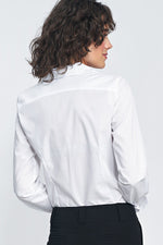 Langermet skjorte Nife til dame fra MS StyleHaven, laget av Bomull; polyester, farge Hvit, størrelse 36, med long ermer, perfekt til casual; dress