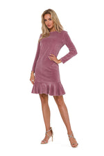 Dagkjole Moe til dame fra MS StyleHaven, laget av polyester, farge Grå, størrelse L, med long ermer, perfekt til dress