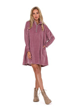 Ståkrage Dagkjole Moe til dame fra MS StyleHaven, laget av polyester, farge Svart, størrelse 2XL/3XL, med long ermer, perfekt til dress
