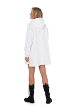 Strikket Dagkjole - Moe til dame fra MS StyleHaven, laget av polyester, farge beige, størrelse S/M, med long ermer, perfekt til dress