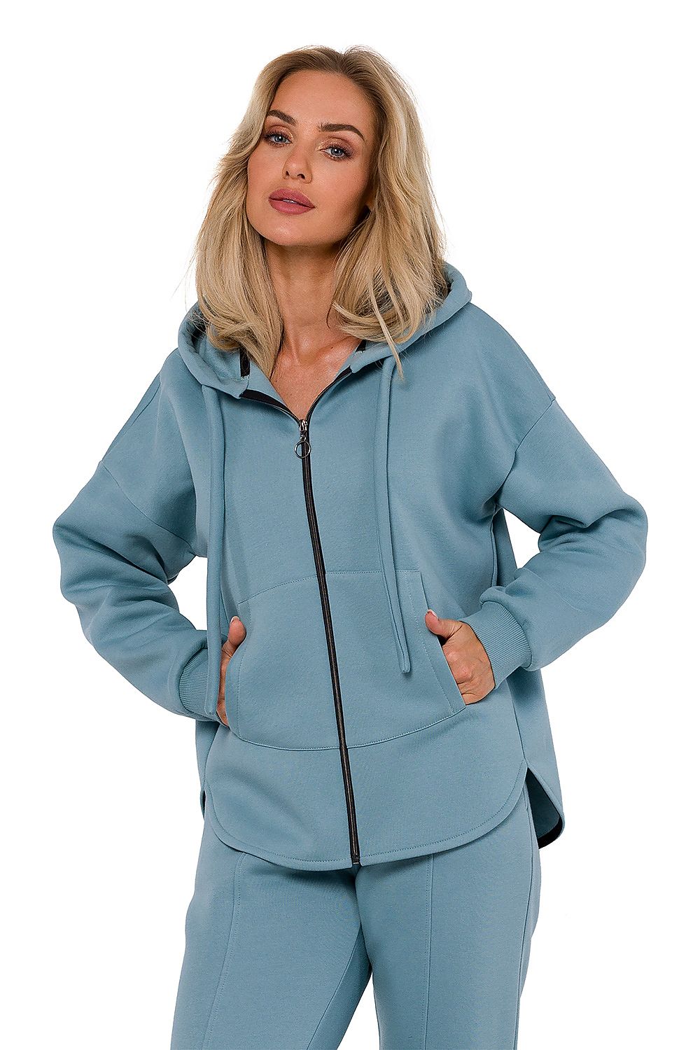 Strikket Genser - Moe til dame fra MS StyleHaven, laget av polyester, farge Grønn, størrelse L/XL, med long ermer, perfekt til dress