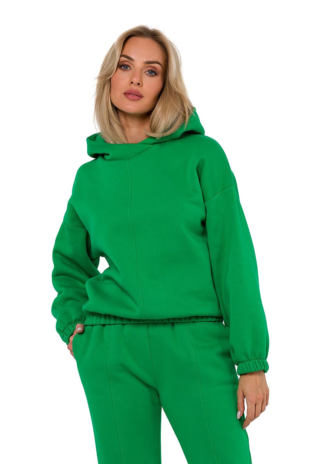 Genser Moe til dame fra MS StyleHaven, laget av polyester, farge Grønn, størrelse S/M, med long ermer, perfekt til dress