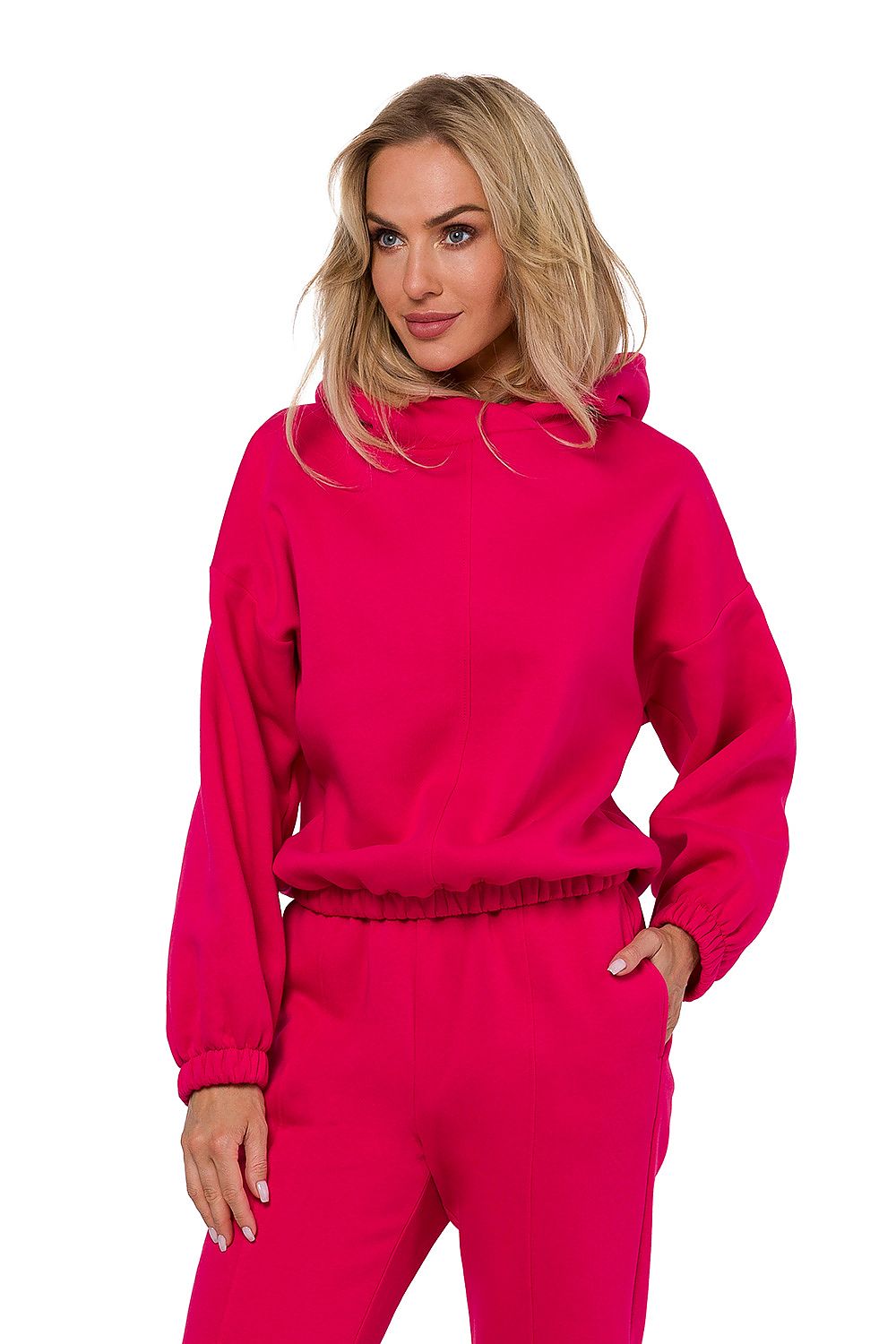 Genser Moe til dame fra MS StyleHaven, laget av polyester, farge Rosa, størrelse S/M, med long ermer, perfekt til dress