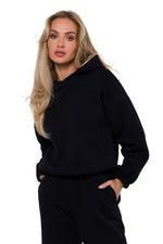 Genser Moe til dame fra MS StyleHaven, laget av polyester, farge Svart, størrelse S/M, med long ermer, perfekt til dress