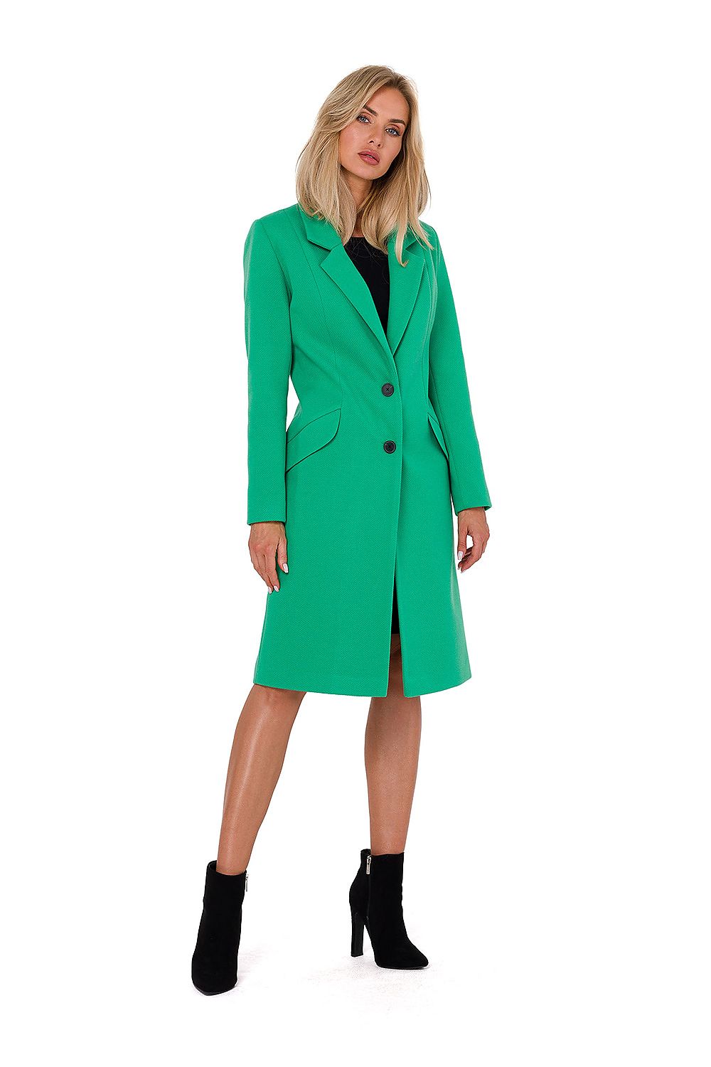 Dame Frakk - Moe til dame fra MS StyleHaven, laget av fleece; polyester, farge Grønn, størrelse M, med long ermer, perfekt til dress