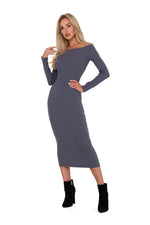 Dagkjole Moe til dame fra MS StyleHaven, laget av polyester, farge Svart, størrelse 2XL/3XL, med long ermer, perfekt til dress