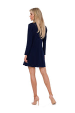 Trapezformet Dagkjole - Moe til dame fra MS StyleHaven, laget av Viskose; polyester, farge Grønn, størrelse M, med long ermer, perfekt til dress